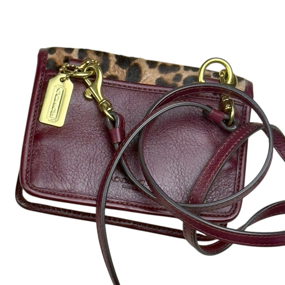 Authentic Coach Leopard Animal Print Haircalf Mini Crossbody Shoulder Bag - Picture 6 of 15